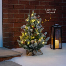 Christow Christmas Artificial Frosted Green Wreath - thumbnail 3