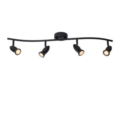 Lucide Caro Modern Ceiling Spotlight Bar - 4Xgu10 - Black - image 1