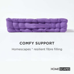 Homescapes Cotton Purple Floor Cushion, 50 X 50 Cm - thumbnail 4