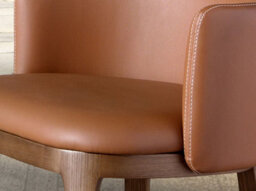 Angel Cerda Stylish Brown Leatherette Bar Stool For Dining Room - thumbnail 4