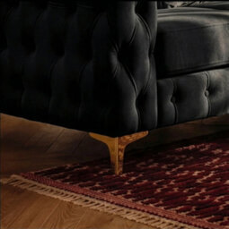 Sofaya Monaco Chesterfield 6 Seater Chaise Sofa Black Velvet L Shaped Corner Chaise - Right Hand Deep Buttoned Upholstery Couch Lounge - thumbnail 3