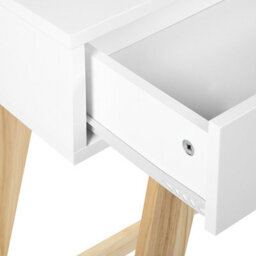 Wyld and Coco Nordicluxe Console Table White Lacquered Top And Light Pine Legs 101X36X78 Cm - thumbnail 6