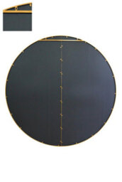 Mirroroutlet The Fenestra Gold Extra Large Circular Window Metal Wall And Leaner Mirror 200Cm X 200Cm - thumbnail 6
