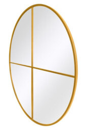 Mirroroutlet The Fenestra Gold Extra Large Circular Window Metal Wall And Leaner Mirror 200Cm X 200Cm - thumbnail 3