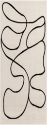 Livabliss Pisa-Modern Off-White Black Living Dining Bedroom Rug 80 X 220 Cm Easy Care, Non Shedding - thumbnail 1