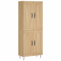 Berkfield Highboard Sonoma Oak 69.5X34X180 Cm Engineered Wood - thumbnail 2