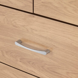 Seconique Charles 3+2 Drawer Chest Of Drawers In Oak Veneer With Dark Walnut Trim - thumbnail 9