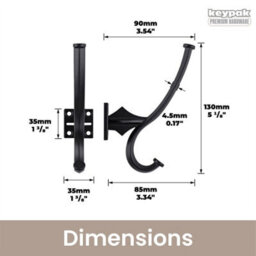 Keypak 5 Pack Rustic Country Hook Black Metal - Vintage Heavy Duty Wall Mounted Coat Hook, Easy Installation - thumbnail 3