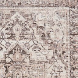 Grey Traditional Abstract Bordered 10mm Thick Stain-Resistant Rug For Bedroom, Living Room, & Dining Room-80Cm X 300Cm  (Runner) - thumbnail 3