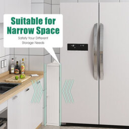 Costway Compact Toilet Tissue Storage Tower Freestanding Paper Towel Holder W/ Detachable Shelf - thumbnail 8