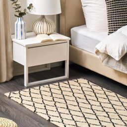 Wyld And Coco Beige And Black Geometric Area Rug 80 X 150 Cm Modern Low-Pile Indoor Rug - thumbnail 2