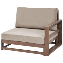 Beliani Garden Lounge Set With Table 5 Seater Timor Modular Certified Acacia Wood Dark Brown - thumbnail 7