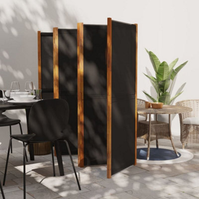 Berkfield 6-Panel Room Divider Black 420X180 Cm - image 1