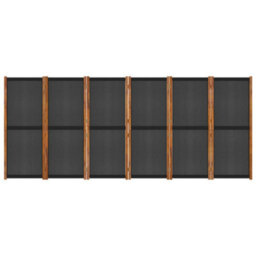 Berkfield 6-Panel Room Divider Black 420X180 Cm - thumbnail 6
