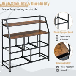 Gainoom Industrial 5 Drawers Dresser Organizer Fabric Storage Organizer Chest Of Drawers - thumbnail 7