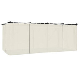 Walplus Gazebo With Curtains Cream 6X3 M Steel - thumbnail 6