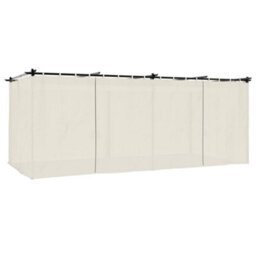 Walplus Gazebo With Curtains Cream 6X3 M Steel - thumbnail 2