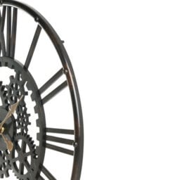 Wyld And Coco Novatime 60Cm Wall Clock Black Open Gear With Roman Numerals - thumbnail 5
