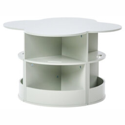 Wyld and Coco Brightnest 4-Seater Kids Table And Chairs Set - Light Green, Nesting Stools With Storage - thumbnail 4