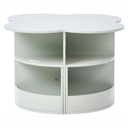 Wyld and Coco Brightnest 4-Seater Kids Table And Chairs Set - Light Green, Nesting Stools With Storage - thumbnail 5