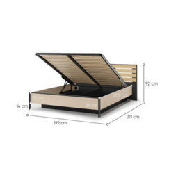 Arte Elegant Enna 2 Ottoman Bed Eu King - Luxurious Storage Solution 1920mm X 920mm X 2110mm - thumbnail 3