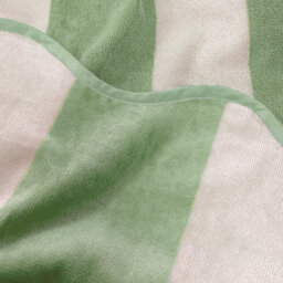 Allure Bath Fashions Large Scalloped Striped Beach Towel - Green - thumbnail 3