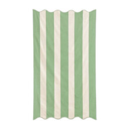 Allure Bath Fashions Large Scalloped Striped Beach Towel - Green - thumbnail 1