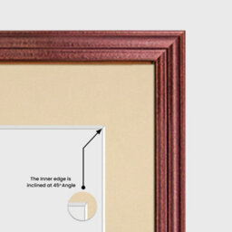AK Frames 50X20Cm Rose Wood Classic Multi Photo Frame With Ivory Mount - Holds 4 Apertures (4X) 6X4 Photos - thumbnail 7
