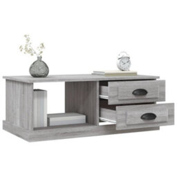 Berkfield Coffee Table Grey Sonoma 90X50X35 Cm Engineered Wood - thumbnail 5