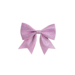 Melody Maison Set Of 4 Pink Glitter Bows - Christmas Tree Decoration - thumbnail 5