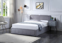 Home Treats Double Grey Ottoman Storage Bed Frame Gas Lifting  With Deluxe Sprung Double Mattress - thumbnail 9
