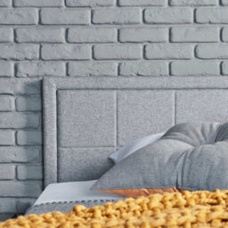 Home Treats Double Grey Ottoman Storage Bed Frame Gas Lifting  With Deluxe Sprung Double Mattress - thumbnail 3