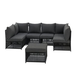 Home Detail Remi Grey 6 Seater Modular Rope Garden Sofa Set - thumbnail 4