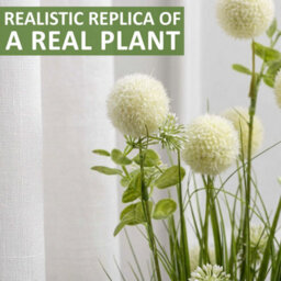 Crystals 50Cm Modern Faux Artificial  Plants In Pot Silk Artificial White Foam Ball Plant - thumbnail 3