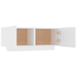 Berkfield Tv Cabinet White 100X35X40 Cm Engineered Wood - thumbnail 4