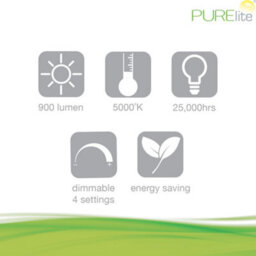 Purelite Natural Daylight Floor Lamp - 2 Lights For Extra Power With 4 Brightness Settings For Reading & Crafts - thumbnail 6