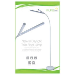 Purelite Natural Daylight Floor Lamp - 2 Lights For Extra Power With 4 Brightness Settings For Reading & Crafts - thumbnail 7