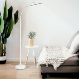 Purelite Natural Daylight Floor Lamp - 2 Lights For Extra Power With 4 Brightness Settings For Reading & Crafts - thumbnail 2