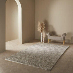 Melrose Hand Woven Textured Taupe Sahara Wool Large Indoor Area Rug 160/230Cm - thumbnail 2