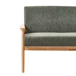 Wyld And Coco Retro Two-Seater Sofa Green And Brown, Polyester Upholstery, Wooden Frame, W111 X D72 X H79Cm - thumbnail 6