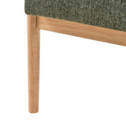 Wyld And Coco Retro Two-Seater Sofa Green And Brown, Polyester Upholstery, Wooden Frame, W111 X D72 X H79Cm - thumbnail 8