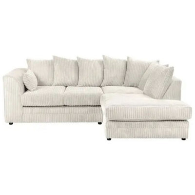 Camden Jumbo Cord Right Hand Corner Sofa Set Cream - image 1