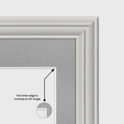 AK Frames 16X8 Light Grey Classic Multi Photo Frame With Silver Mount - Holds 3 Apertures (3X) 7X5 Photos - thumbnail 7