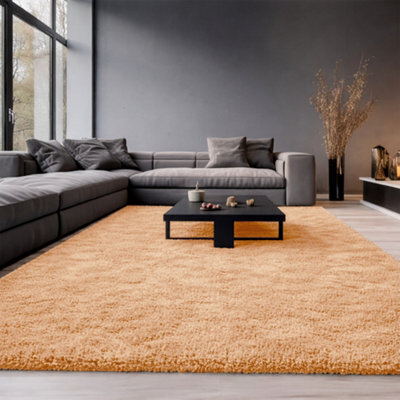 Aspire Homeware Non-Slip Beige Shaggy Rug Soft Fluffy Washable, Living Area And Dining Room Rug, (L)290Cm X (W)200Cm - image 1