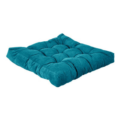 Living And Home Supportive And Comfortable Corduroy Chair Cushion Seat Pad Tatami Cushion Indoor And Outdoor 55Cm W X 55Cm D X 5Cm H Blue - image 1