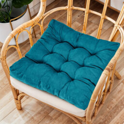 Living And Home Supportive And Comfortable Corduroy Chair Cushion Seat Pad Tatami Cushion Indoor And Outdoor 55Cm W X 55Cm D X 5Cm H Blue - thumbnail 4