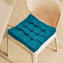 Living And Home Supportive And Comfortable Corduroy Chair Cushion Seat Pad Tatami Cushion Indoor And Outdoor 55Cm W X 55Cm D X 5Cm H Blue - thumbnail 2