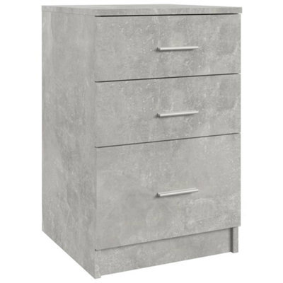 Berkfield Minimalist Bed Cabinet Concrete Grey 40X40X63 Cm Engineered Wood - image 1