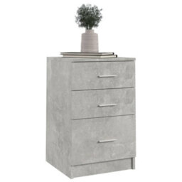 Berkfield Minimalist Bed Cabinet Concrete Grey 40X40X63 Cm Engineered Wood - thumbnail 4