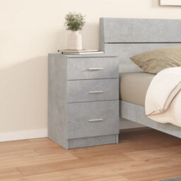 Berkfield Minimalist Bed Cabinet Concrete Grey 40X40X63 Cm Engineered Wood - thumbnail 2
